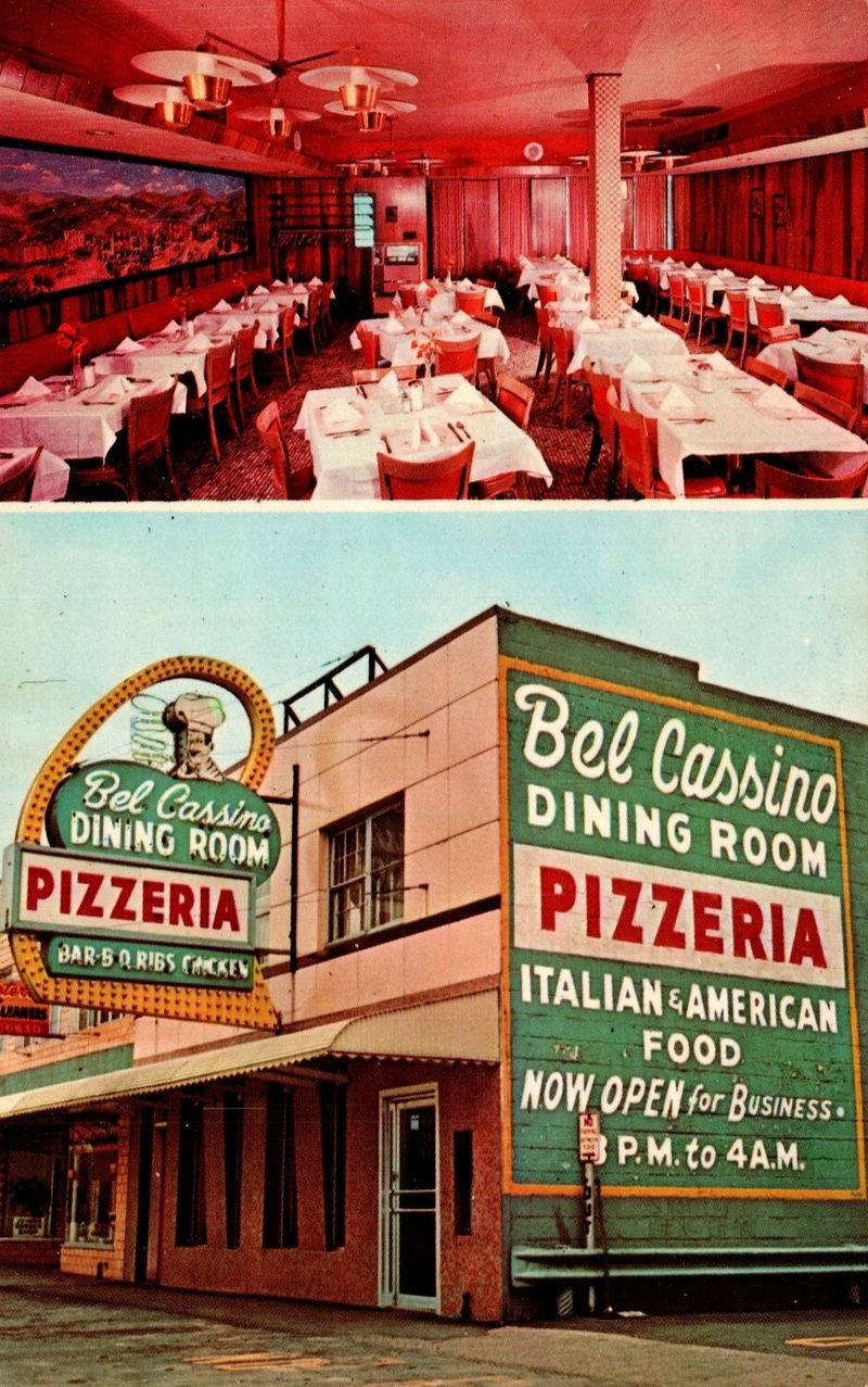 Bel Cassino Dining Room - Vintage Postcard (newer photo)